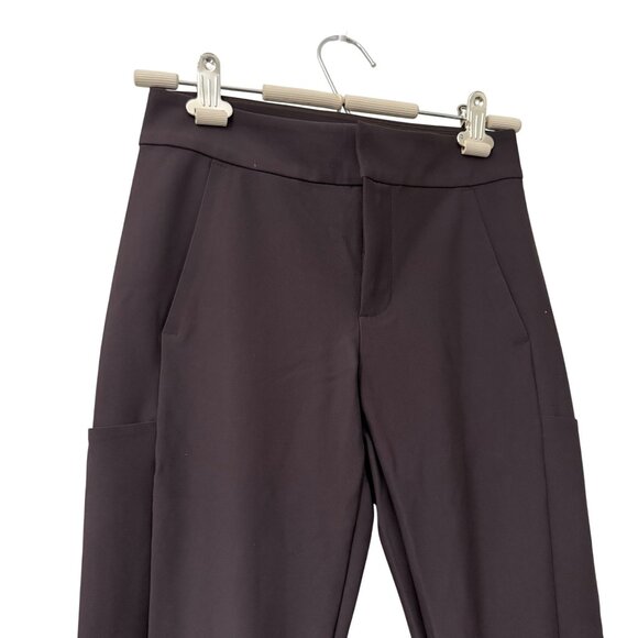 Athleta Chocolate Brown Stellar Modern Ankle Zip Trouser Pants Womens Size 2 - Picture 4 of 7